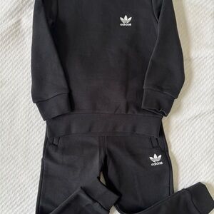Adidas Kids Black Joggers set